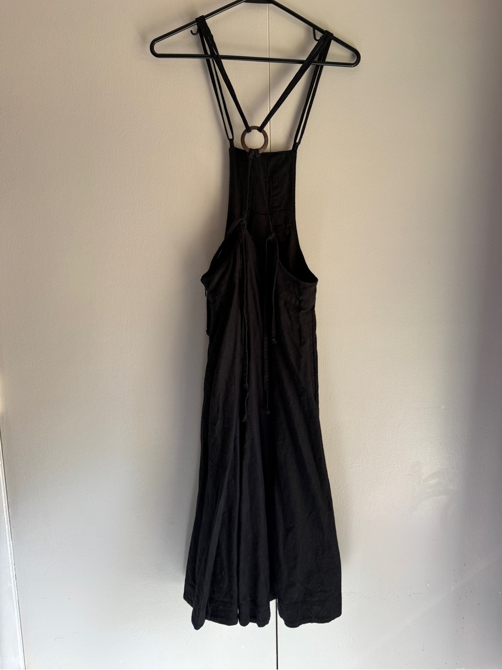 Anthropologie Women's Black Modern Pinafore Bib Overall Jumper Dress Size 4 - Picture 11 of 16